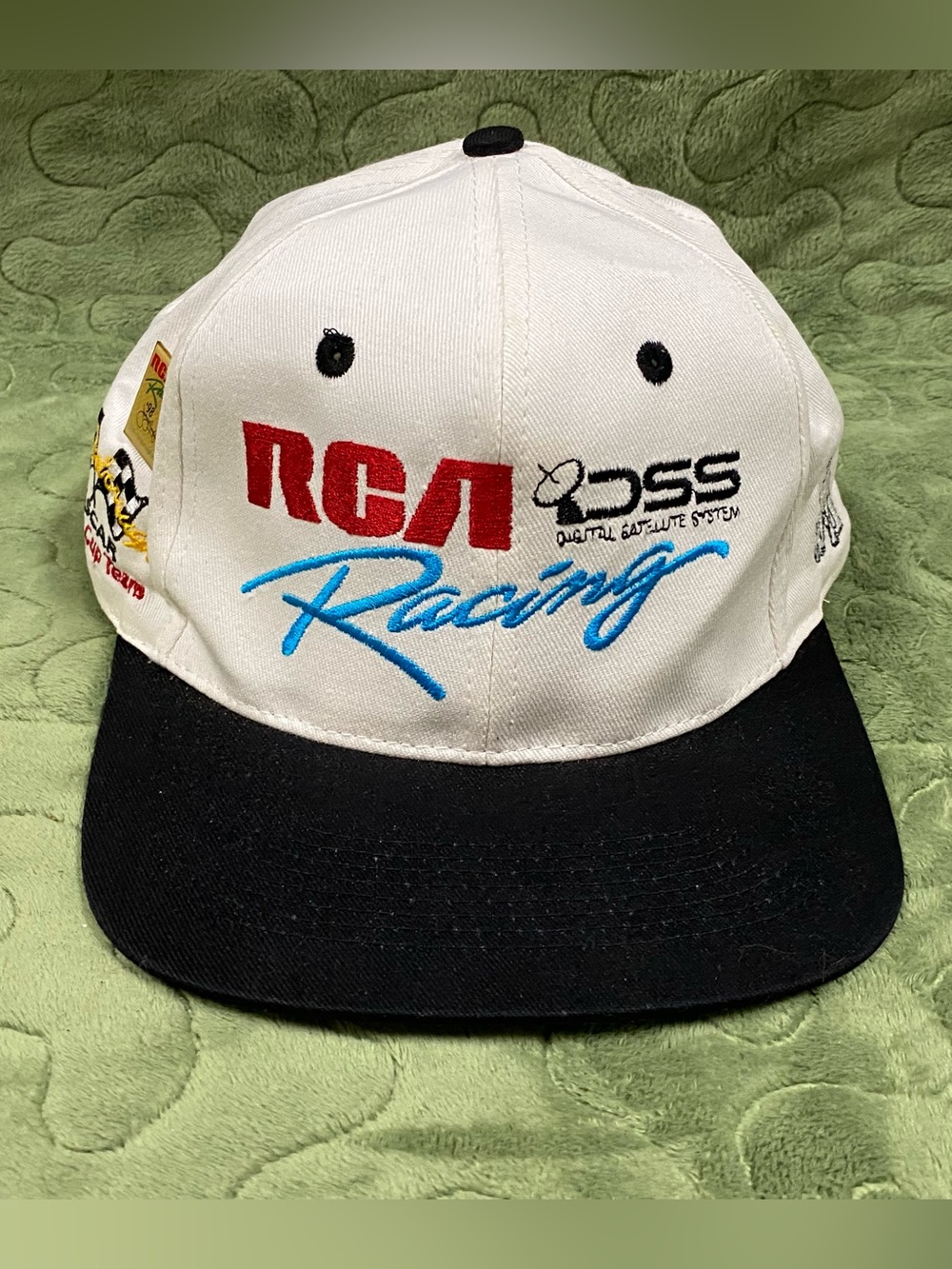 1998 RCA DSS Racing Winston Cup Team Nascar Snapback Trucker Hat, Lapel Pin